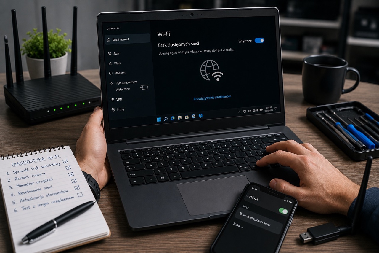 dlaczego laptop nie łączy się z Wi-Fi